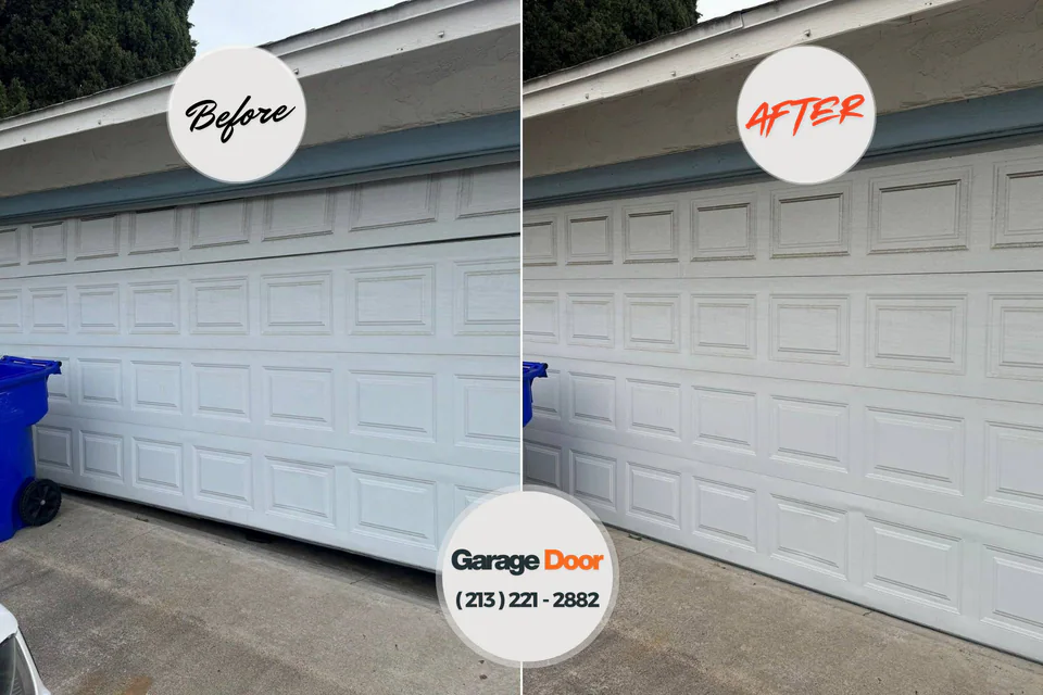 Before and after: garage door repair Salem, MA